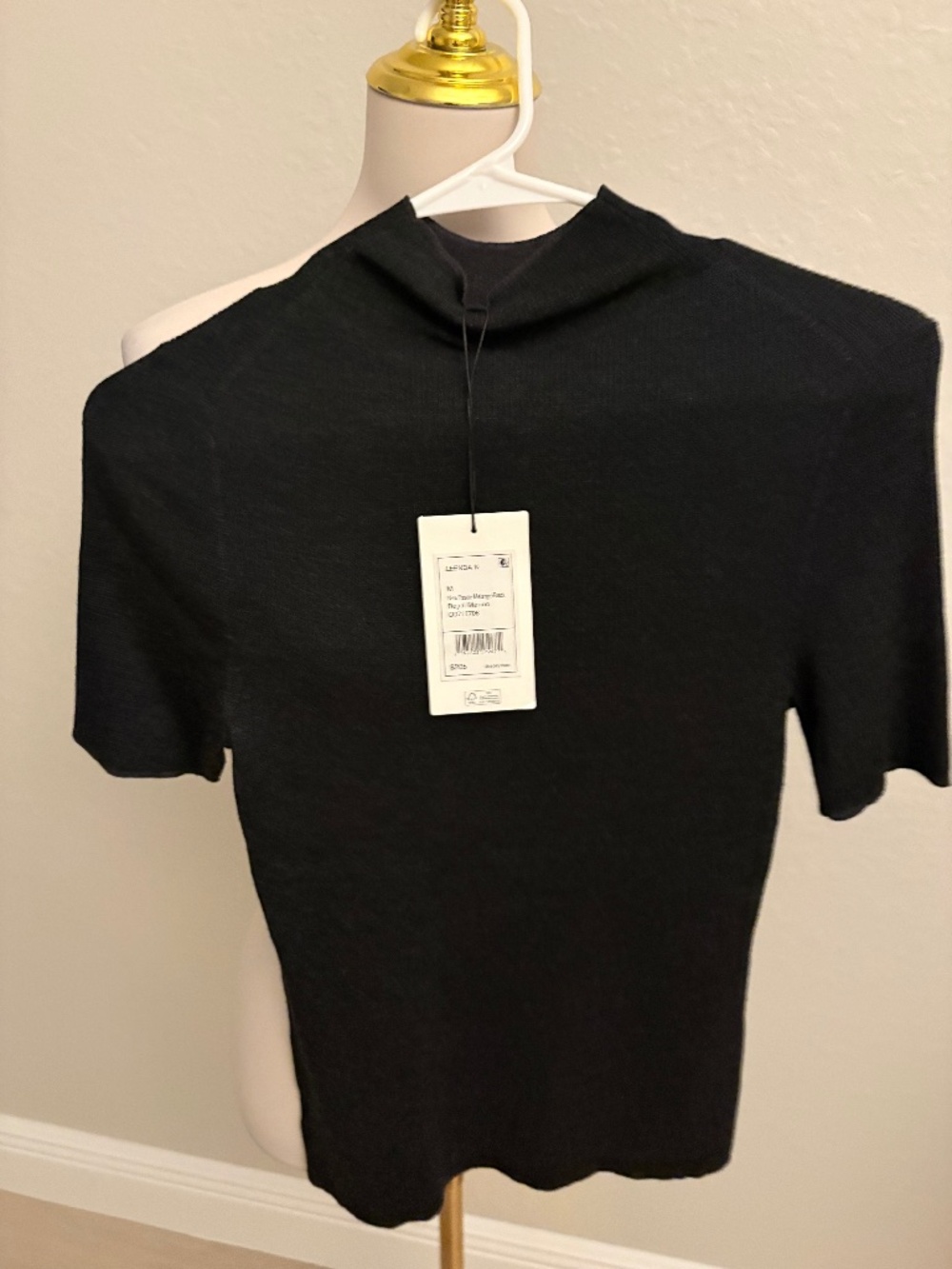 NWT Theory New Pestle Melange Black Regal Merino Sweater
